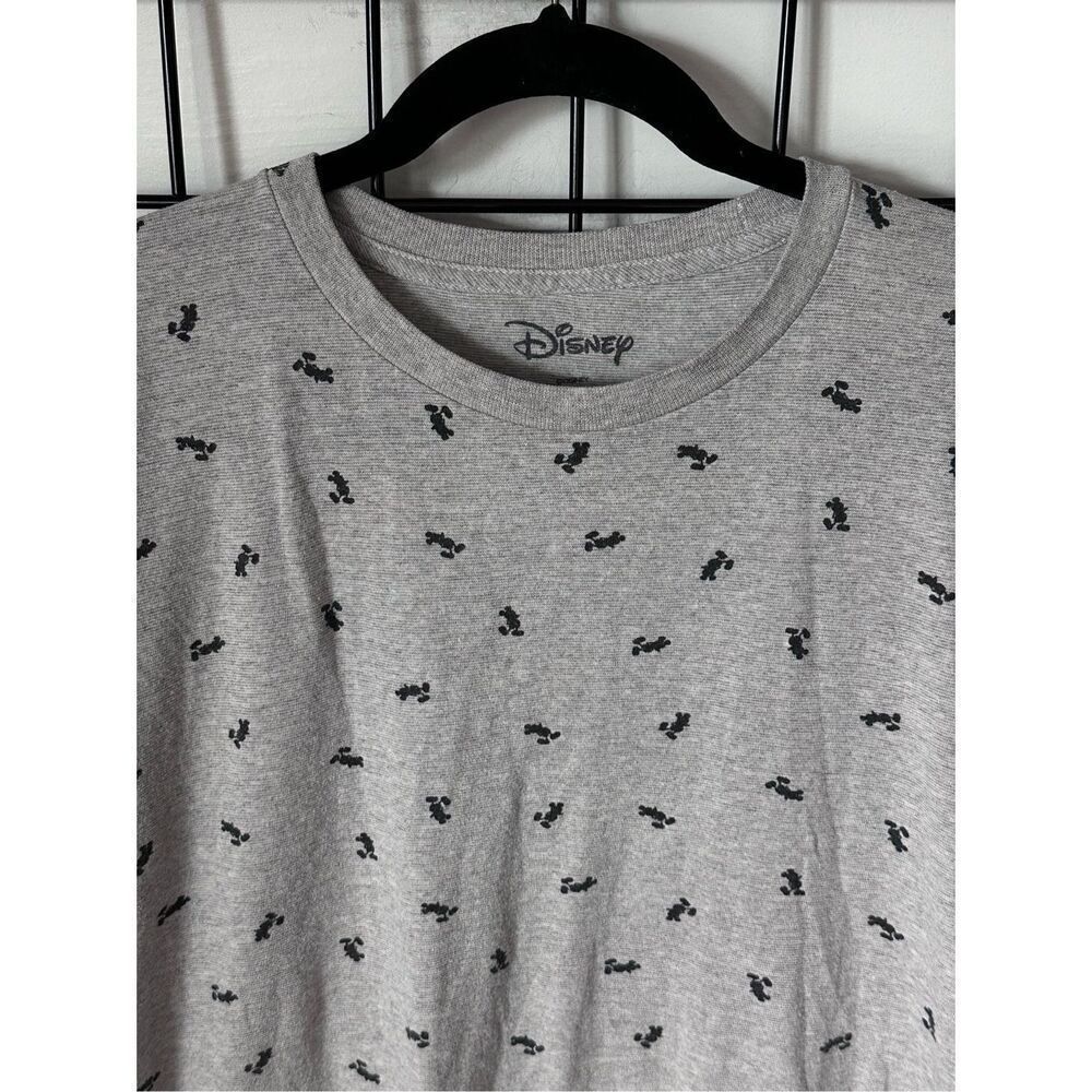 Disney SS T-Shirt Men’s XL Grey‎ Mickey Mouse All Over Print Graphic Logo - Picture 2 of 7